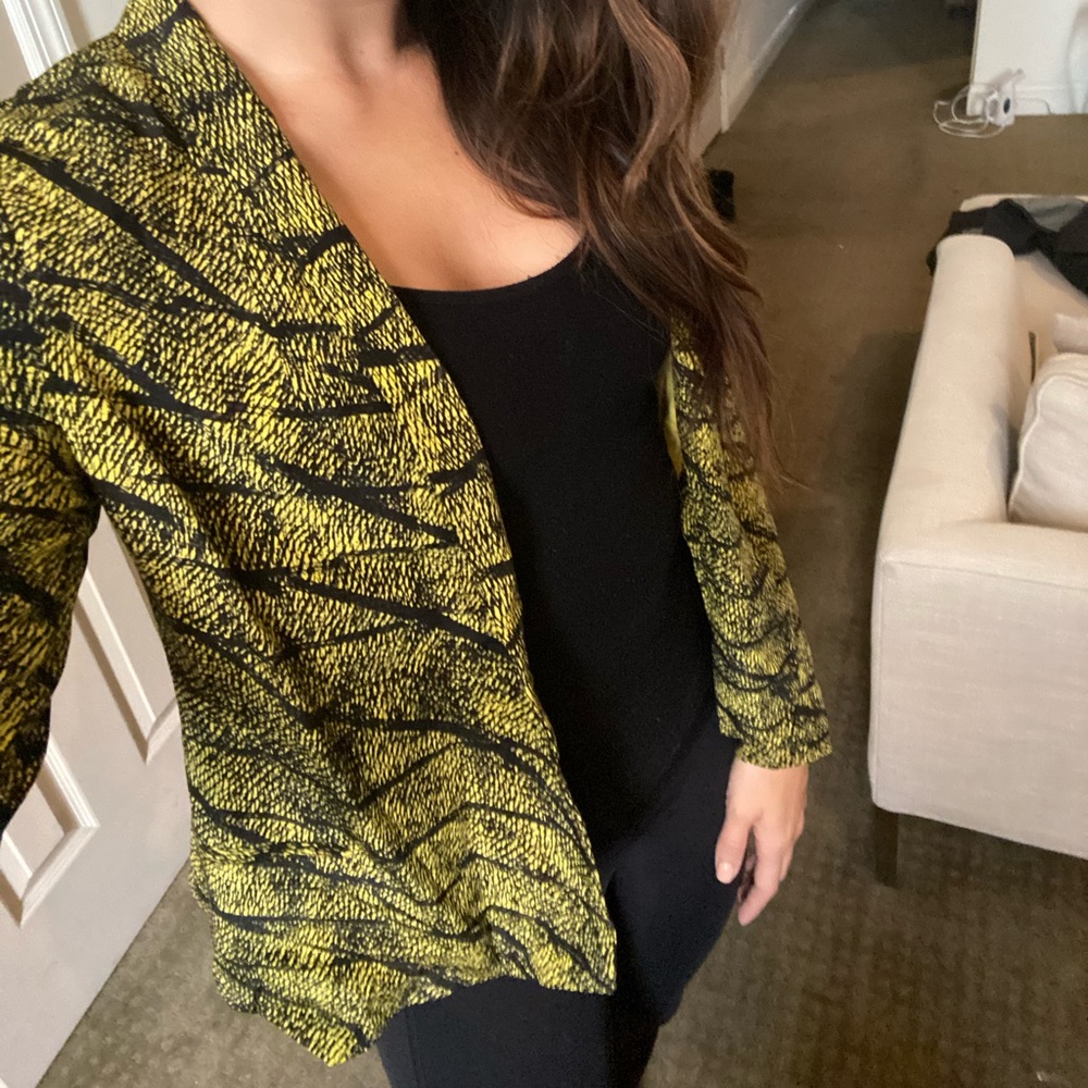 Rebecca Minkoff Yellow & Black Becky Blazer S